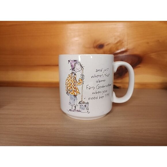 Vintage 1993 CURRENT Where's That Darn Fairy Godmother When you Need Her? Mug - Picture 9 of 10